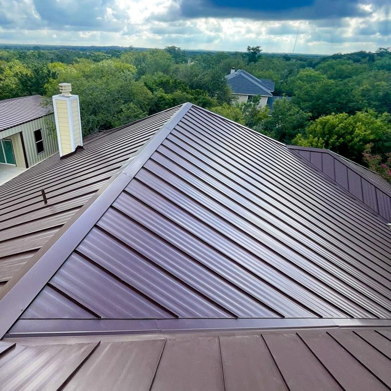 Stunning Brown Metal Roof completed by Stephens Roofing - used as blog featured image