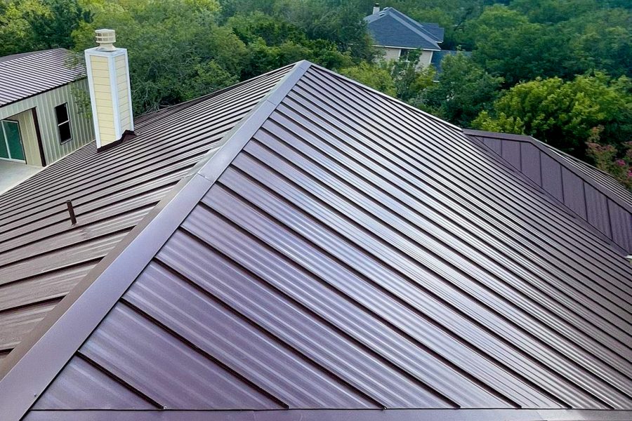 Stunning Brown Metal Roof completed by Stephens Roofing - used as blog featured image